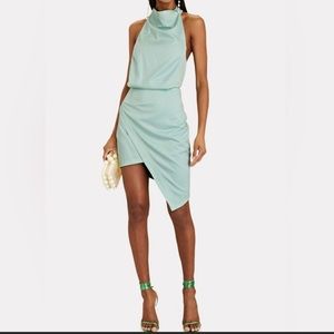 Elliatt Camo Asymmetric Satin Cocktail Dress XS